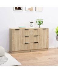 Buffets 2 pcs Chêne sonoma 60x30x70 cm Bois d'ingénierie | Mobilier & Déco