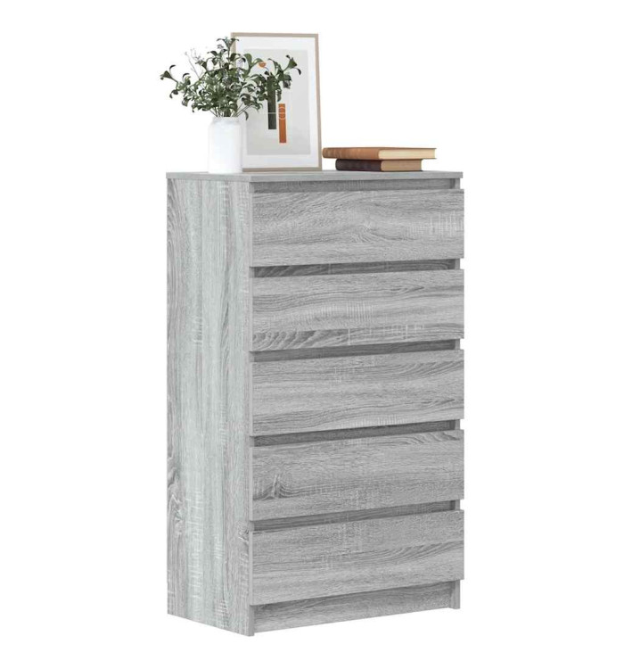 Commode Sonoma gris 60x36x103 cm Bois d'ingénierie | Mobilier & Déco