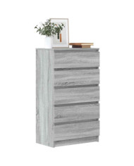 Commode Sonoma gris 60x36x103 cm Bois d'ingénierie | Mobilier & Déco