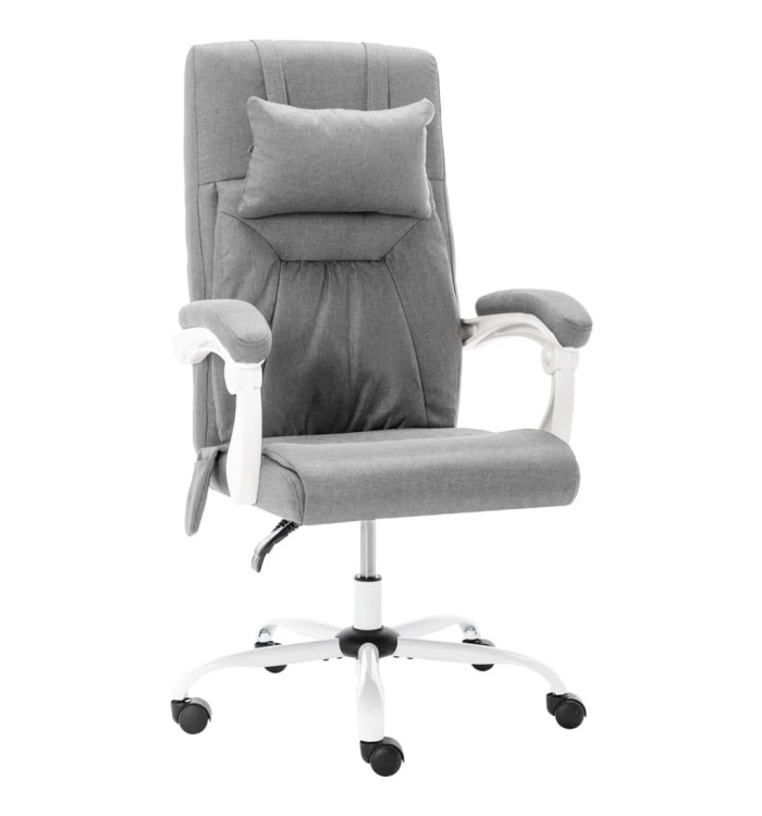 Chaise de bureau de massage Gris Tissu | Mobilier & Déco