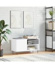 Armoire à disques blanc 85x38x48 cm bois d'ingénierie | Mobilier & Déco