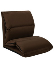 Chaise pliable de sol Marron Microfibre | Mobilier & Déco