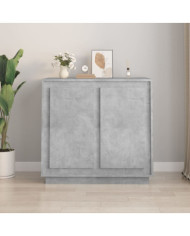 Buffet gris béton 80x34x75 cm bois d'ingénierie | Mobilier & Déco