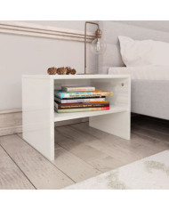 Table de chevet Blanc brillant 40x30x30 cm Bois ingénierie | Mobilier & Déco