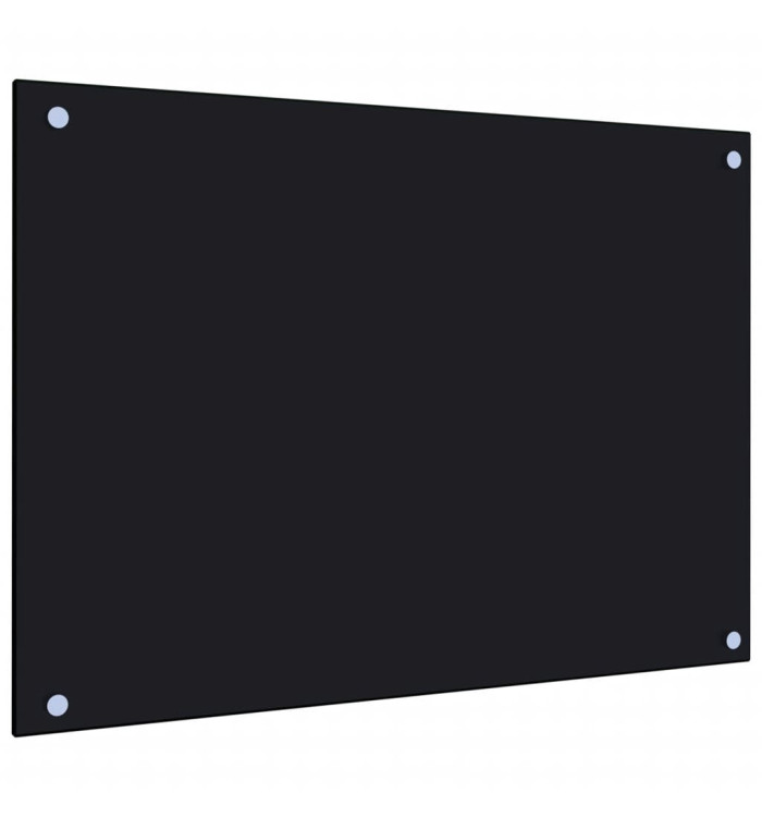 Dosseret de cuisine Noir 70x50 cm Verre trempé | Mobilier & Déco
