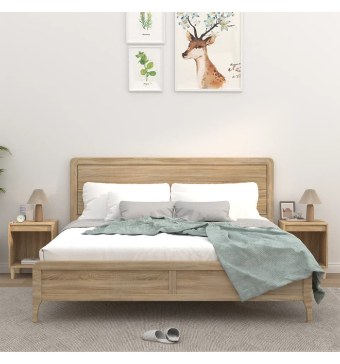 Tables de chevet 2 pcs Chêne sonoma 40x35x50 cm | Mobilier & Déco