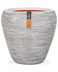 Capi Pot à fleurs Nature Rib conique 42 x 38 cm ivoire KOFI362 | Mobilier & Déco