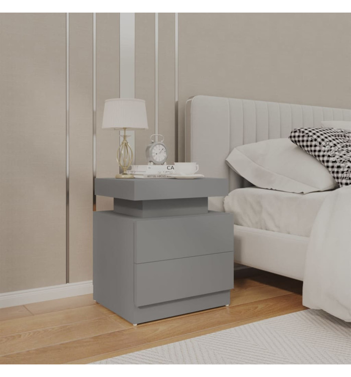 Table de chevet Gris 45x35x52 cm Bois d'ingénierie | Mobilier & Déco