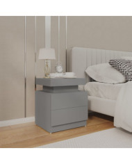 Table de chevet Gris 45x35x52 cm Bois d'ingénierie | Mobilier & Déco