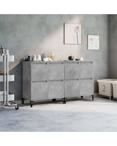 Buffets 2 pcs gris béton 60x35x70 cm bois d'ingénierie | Mobilier & Déco