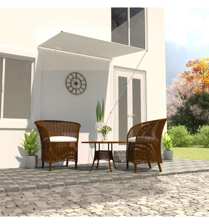 Auvent rétractable 150x150 cm Crème | Mobilier & Déco