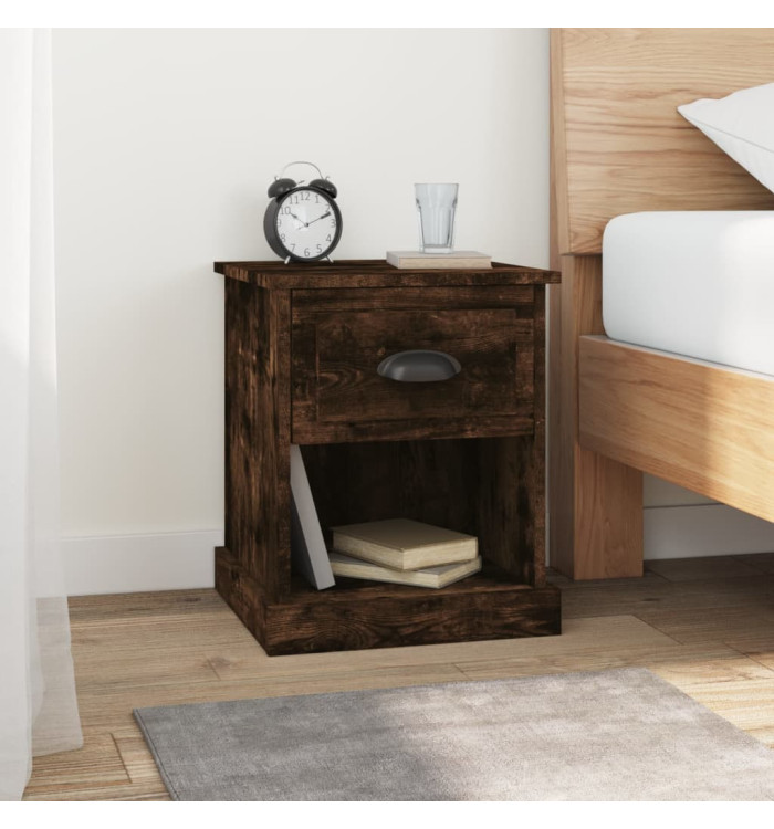 Tables de chevet 2 pcs chêne fumé 39x39x47,5 cm bois ingénierie | Mobilier & Déco