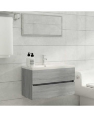 Ensemble de meubles de salle de bain 2 pcs Sonoma gris | Mobilier & Déco