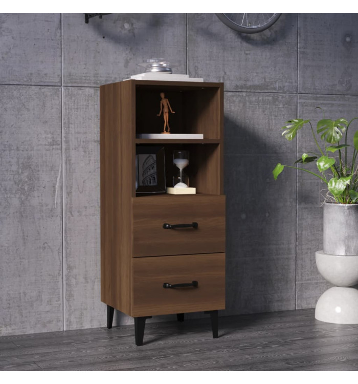 Buffet Chêne marron 34,5x34x90 cm Bois d'ingénierie | Mobilier & Déco