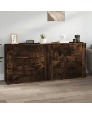 Buffets 2 pcs chêne fumé bois d'ingénierie | Mobilier & Déco