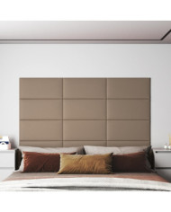 Panneaux muraux 12 pcs Cappuccino 60x30 cm Similicuir 2,16 m² | Mobilier & Déco