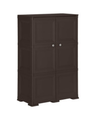 Armoire en plastique 79x43x125 cm Design de bois Marron | Mobilier & Déco