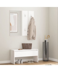 Ensemble de meubles de couloir Blanc Bois d'ingénierie | Mobilier & Déco