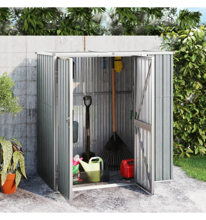 Abri à outils de jardin Gris 161x89x161 cm Acier galvanisé | Mobilier & Déco