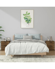 Tables de chevet 2 pcs Chêne marron Bois d'ingénierie | Mobilier & Déco