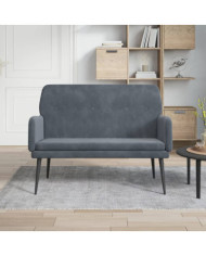 Banc Gris foncé 108x79x79 cm Velours | Mobilier & Déco