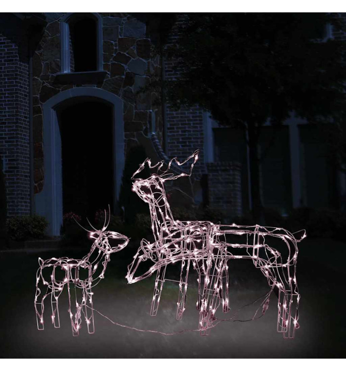 Cordon lumineux de Noël 3 pcs Rennes 229 LED | Mobilier & Déco