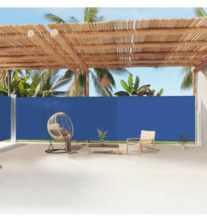 Auvent latéral rétractable Bleu 200x1200 cm | Mobilier & Déco