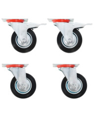 Roulettes pivotantes 4 pcs 100 mm | Mobilier & Déco