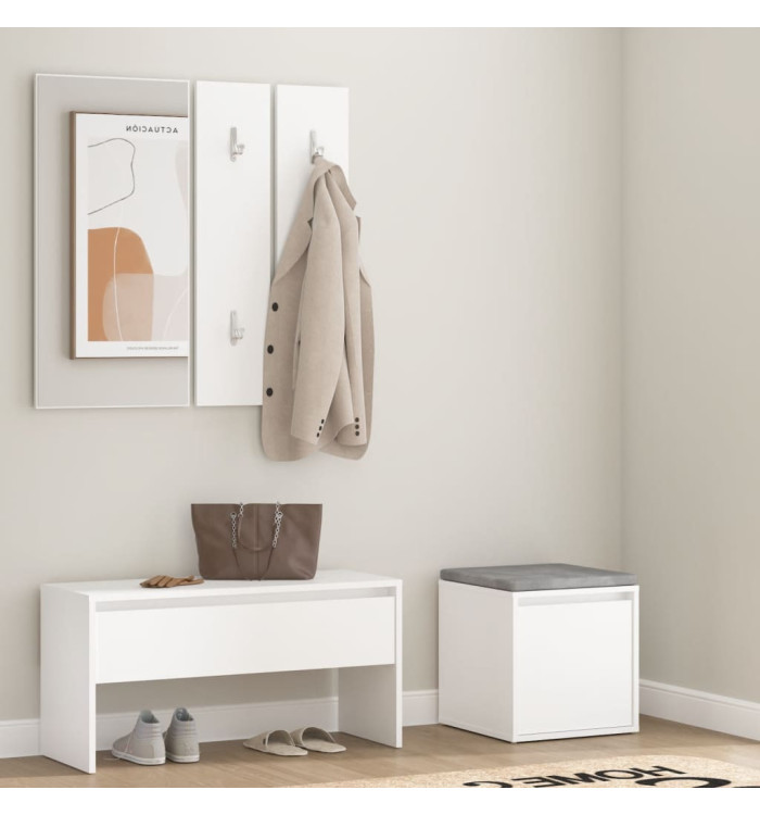 Ensemble de meubles de couloir Blanc Bois d'ingénierie | Mobilier & Déco