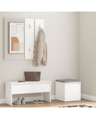 Ensemble de meubles de couloir Blanc Bois d'ingénierie | Mobilier & Déco