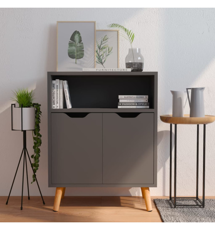 Buffet gris 60x30x72 cm bois d'ingénierie | Mobilier & Déco