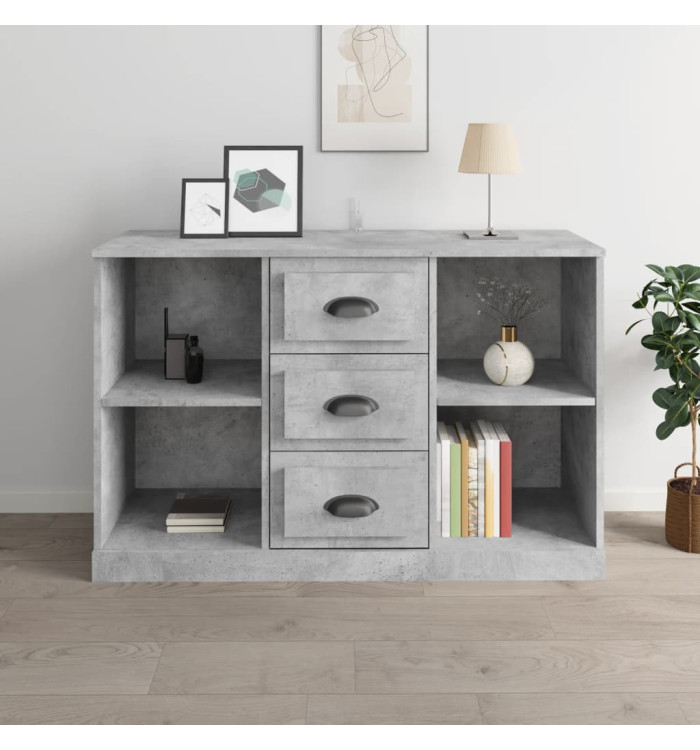 Buffet gris béton 104,5x35,5x67,5 cm bois d'ingénierie | Mobilier & Déco