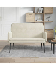 Banc Crème 108x79x79 cm Velours | Mobilier & Déco