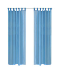 Rideau fin Turquoise 140x245 cm 2 pcs | Mobilier & Déco