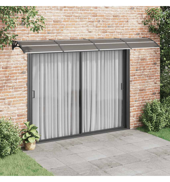 Auvent de porte Noir 400x75 cm Polycarbonate | Mobilier & Déco
