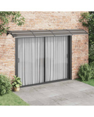 Auvent de porte Noir 400x75 cm Polycarbonate | Mobilier & Déco