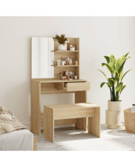 Ensemble de coiffeuse Chêne Sonoma 74,5x40x141 cm | Mobilier & Déco