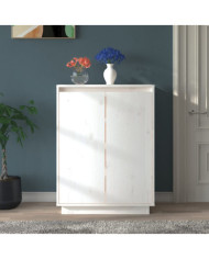 Armoire à chaussures Blanc 60x35x80 cm Bois de pin massif | Mobilier & Déco