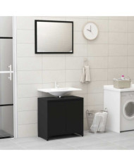 Ensemble de meubles de salle de bain Noir Aggloméré | Mobilier & Déco