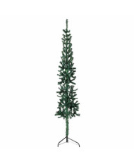 Demi sapin de Noël artificiel mince avec support Vert 180 cm | Mobilier & Déco