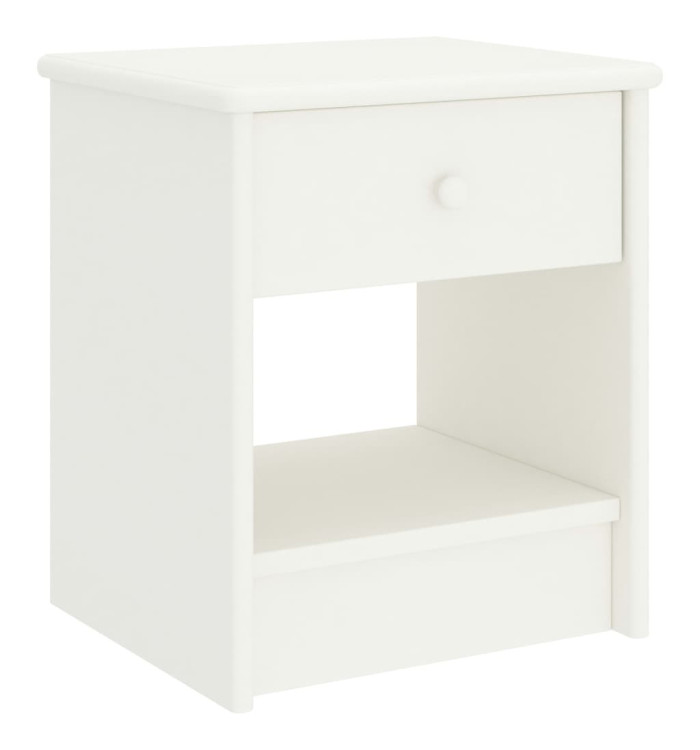 Table de chevet Blanc 35x30x40 cm Bois de pin massif | Mobilier & Déco