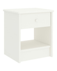 Table de chevet Blanc 35x30x40 cm Bois de pin massif | Mobilier & Déco