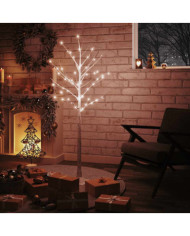 Bouleau blanc à LED 72 LED Blanc chaud 150 cm | Mobilier & Déco