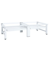 Socle de lave-linge et sèche-linge et étagère coulissante Blanc | Mobilier & Déco