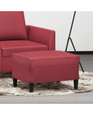 Repose-pied Rouge bordeaux 60x50x41 cm Similicuir | Mobilier & Déco