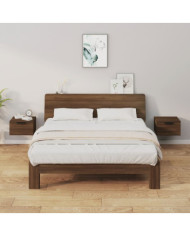 Tables de chevet murales 2 pcs Chêne marron 34x30x20 cm | Mobilier & Déco