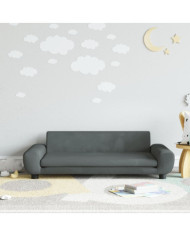 Canapé pour enfants gris foncé 100x54x33 cm velours | Mobilier & Déco