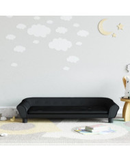 Canapé pour enfants noir 100x50x26 cm velours | Mobilier & Déco