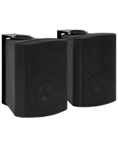 Haut-parleurs stéréo muraux 2 pcs noir intérieur extérieur 100W | Mobilier & Déco