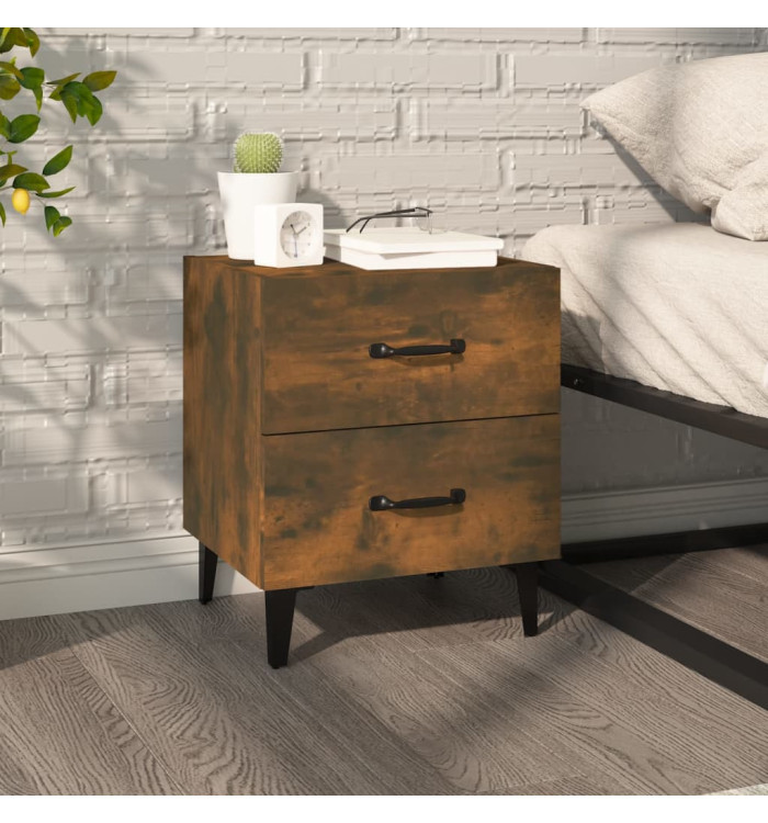 Table de chevet Chêne fumé 40x35x47,5 cm | Mobilier & Déco